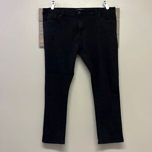 Kenneth Cole NY 5-Pocket Regular Fit “Today is Your Day” Black Jeans- 42” by 30”